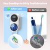 Biodzzs Toothbrush Holder and Cleaner for Bathroom Light Cleaning Fan