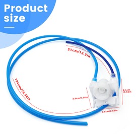 AKN72949003 Filter Head Assembly for LG Refrigerator, Water Filter Housing Pipes with Connector, Long Tube 6.29 Inches, Short Tube 1.96 Inches, Plug and Play