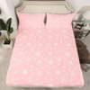 Pink Christmas Bed Sheets Twin Size Girly Romantic Snowflake Sheet