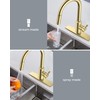FORIOUS Gold Kitchen Faucet with Pull Down Sprayer, High Arc