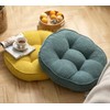 vctops Corduroy Round Chair Pad Large Solid Pouf Tufted Thicken
