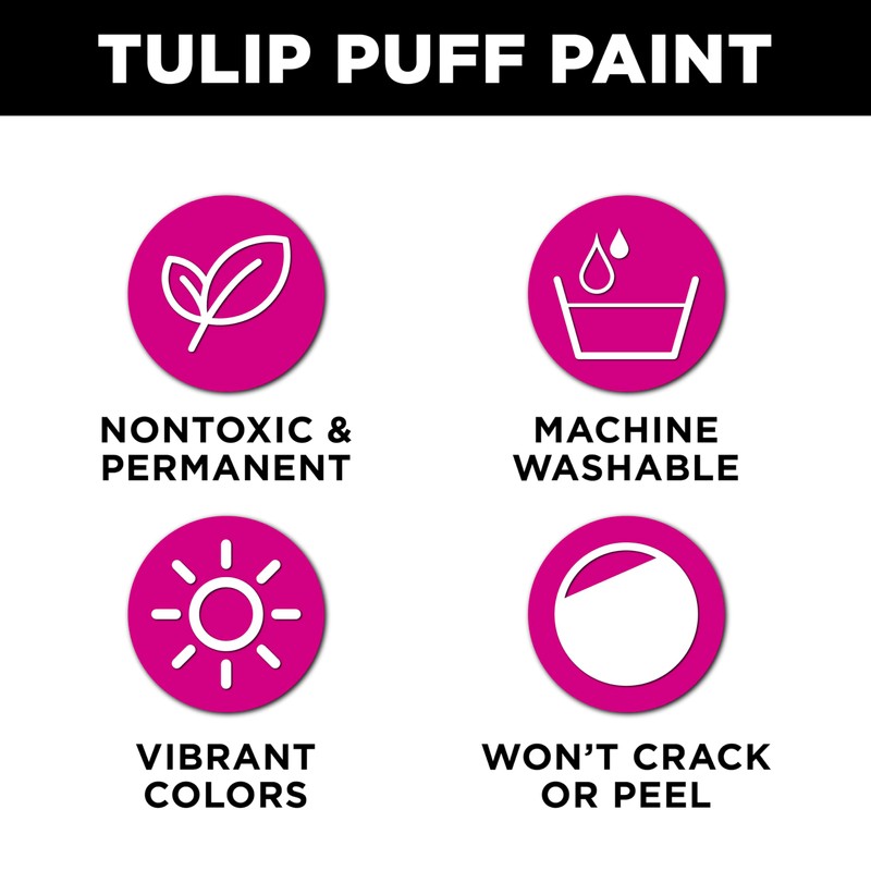 Tulip Puff Fabric Paint Metallic Finish , Permanent Craft Paint