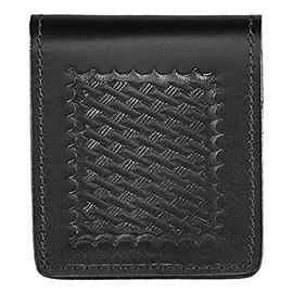 Aker Leather 582 3" X 5" Notebook Cover, Black, Basketweave
