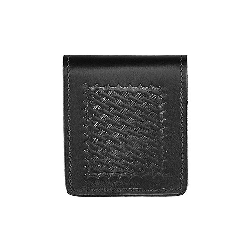 Aker Leather 582 3" X 5" Notebook Cover, Black, Basketweave