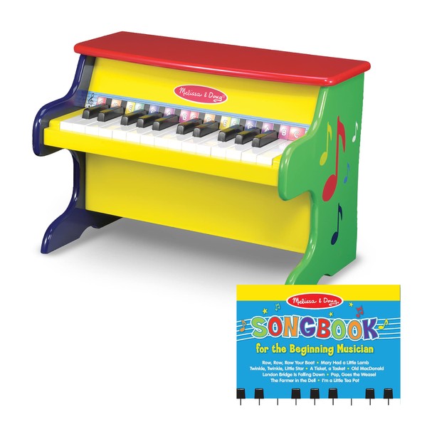 Melissa & Doug Learn-To-Play Piano With 25 Keys and Color-Coded Songbook - Toy Piano For Baby, Kids Piano Toy, Toddler Piano Toys For Ages 3+