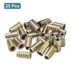 uxcell 25Pcs Threaded Inserts, 5/16"-18x1 Zinc Alloy Hex-Flanged Nut Threaded