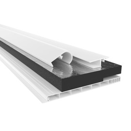 HEXIM PVC Roller Shutter Box Cover Complete Set, Roller Shutter Box Cover, Mounting Profile & Roller Shutter Traverse, Length: 1000-2000 mm, Width: 120-320 mm, Inspection Flap Roller Shutter (140 mm x