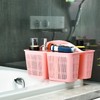 Plastic Portable Shower Caddy Basket, Divided Cleaning Shower Basket with