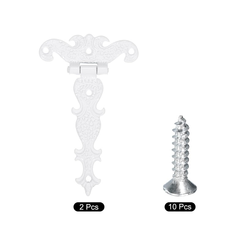 sourcing map 3.5 Inch Door Tee Hinge, 2Pcs T-Strap Hinges