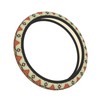 Ethnic Aztec Geometric Native Boho Car Steering Wheel Cover,Non-Slip Elastic