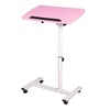 Qiveno Mobile Laptop Table, Small Standing Desk, Angle & Height