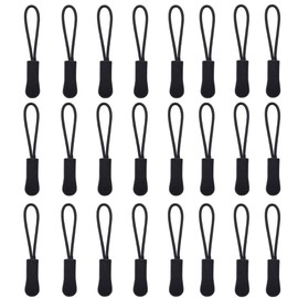 iDopick Zipper Pulls Replacement, 24 Pack Replacement Nylon Cord Zipper Extension Pulls for Clothes, for Backpacks, Luggage, Jackets, Purses, Handbags