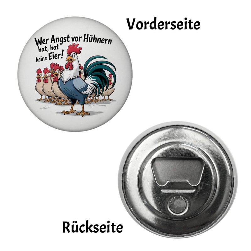 Who is afraid of chickens, has no eggs! Magnet with