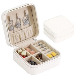 Jewellery Storage Travel, Jewellery Bag, Jewellery Travel Case, Jewellery Box, Small Jewellery Box, Jewellery Storage, Travel Jewellery Box, Travel Small for Women, Wife, Mother, Cream