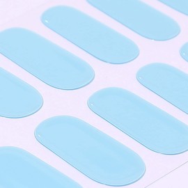 ACROIN Semi Cured Gel Nail Strips - 27 Stickers, Salon-Quality, Long Lasting, Easy to Apply & Remove, Includes Cleaning Pad, Nail File, Wooden Stick - Cerulean