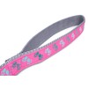 Petface Paws Print Dog Lead, Medium, Cerise/Grey
