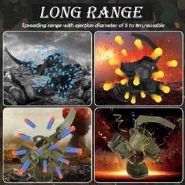 2Pcs Toy Hand Grenade for Tactical Game with 20 Round Ammo Model Battle Fake Grenade Toys for Outdoor Sport Role Play Prop Game,14+ and Adults,Green