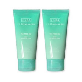 Bring Green Cleansing Foam Moist Tea Tree Cica Deep Cleansing Foam 120ml 2 packs / 브링그린 클렌징폼 촉촉 티트리 시카 딥 클렌징폼 120ml 2개입