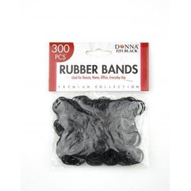 Donna Hair Rubber Bands 250 ct, Black