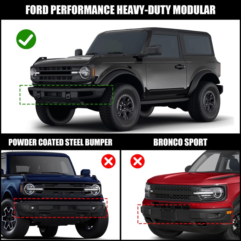 Fancemot Fog Lights Compatible with Ford Bronco 2021–2024, LED Daytime