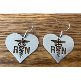 Unbranded New Nurse RN  Stainless Metal Earrings Set Gift Ornament Laser Cut Made In USA