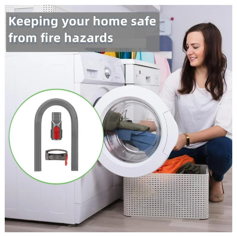 JEDELEOS Upgraded Dryer Vent Lint Vacuum Attachment Hose for Dyson