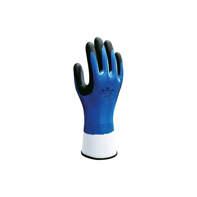 Showa SHO3373L 377 Nitrile Foam Grip Gloves, Medium