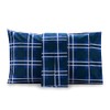 Valerian Plaid Printed Pillowcases 2-Piece Set Egyptian Quality 1500 Thread