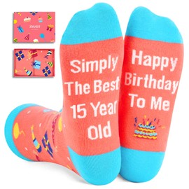 Zmart 15th Birthday Gifts for Girls - Socks for 15 Year Old Quinceanera Gift Ideas for Teenage Girls Age 15