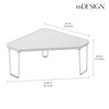 mDesign Plastic/Steel Corner Stackable Rack, Storage Organizer Shelf for Bathroom,
