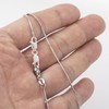 Pndeyo 925 Sterling Silver Necklace Extender, Double Open Lobster Clasp