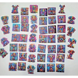 Unbranded Puppy Vinyl Stickers for  Laptop Luggage Computer Graffiti Deco 50pc