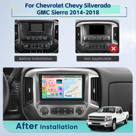 [8 Core/4G+64G] Inefala for Chevy Silverado GMC Sierra 2014-2018 Android 13 Upgrade Radio Kit with Wireless Carplay&Android Auto, 10.1" Touchscreen Stereo with GPS WiFi 32EQ DSP 59UI Backup Camera