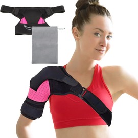 RtottiM Adjustable Shoulder Brace Made of Breathable Shoulder Compression Adjustable Shoulder Support Bandage to Relieve Pain in the Rotator Cuff and AC Joint