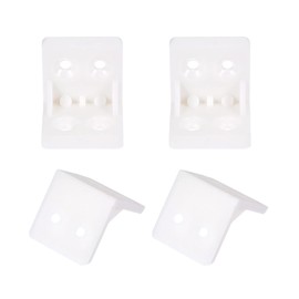 DTGN 27x27x27mm(LxWxH) Plastic Corner Brackets -12Pack - Good for Furniture Repairing - 4 Holes L Shape Right Angle Brace - White