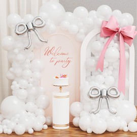 Bow Balloons (Pearl White)