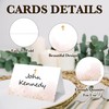 pseuaudo Baptism Place Cards, Pink Gold Foil Religious Name Card