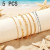 BODIY Plated Gold Ankle Bracelets for Women Cuban Link bracelet