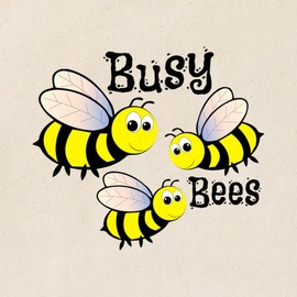 CafePress Busy Bees Tote Bag Reusable Natural Beige Canvas Shopping Bag