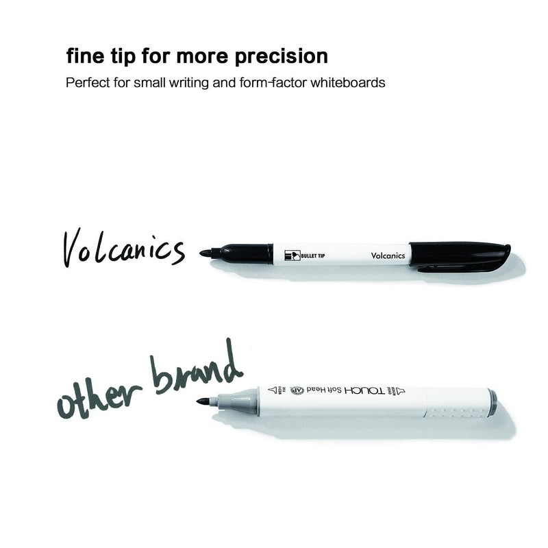 Volcanics Fine Tip Whiteboard Marker Pen, Wipe-Clean Whiteboard Pens, Glass