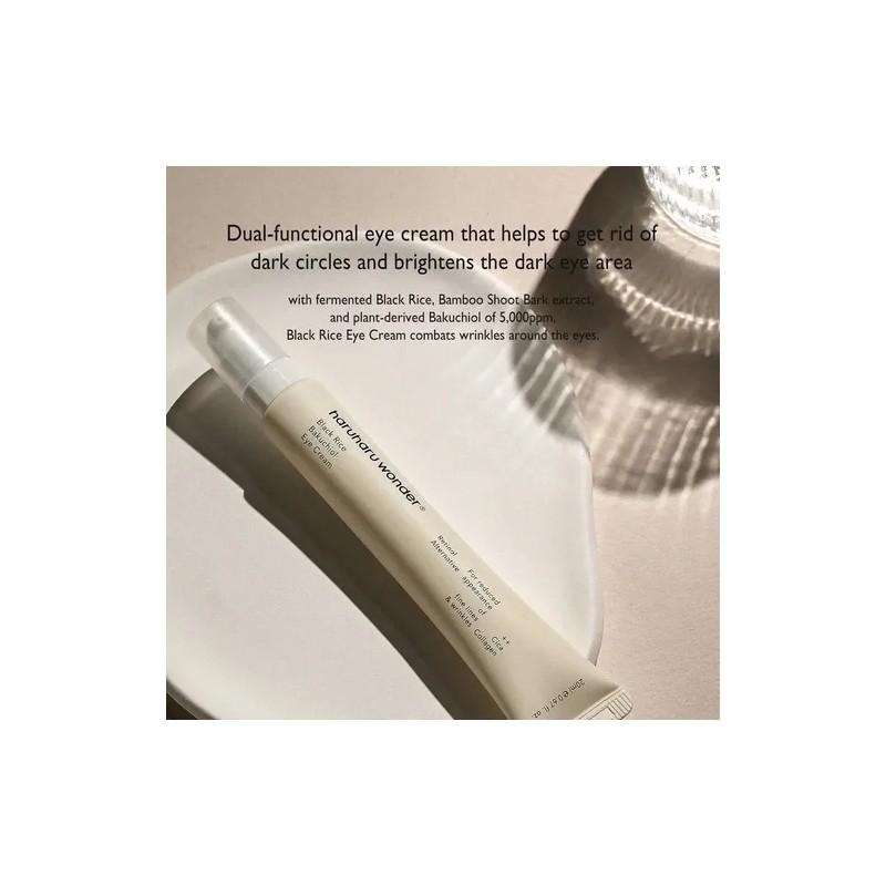 Haruharuwonder Black Rice Bakuchiol Crema Ojos Hidratante y Antiedad 20ml