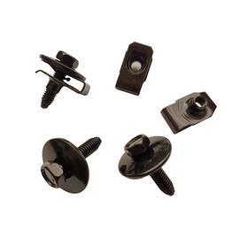 M6-1.0x24mm Hex Head Bolts with Washer & Clip-on Nuts 20Sets(20+20Pcs)