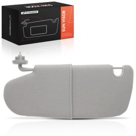 A-Premium Driver Left Side Sun Visor Compatible with Dodge Ram 1500, Ram 2500, Ram 3500, 2002-2009 - Without Vanity Light, Without Vanity Mirror, Without Extend plate, Gray Color - Replaces 1CT11TL2AA