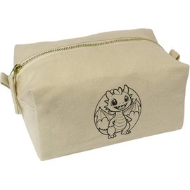 'Cute Dragon' Canvas Wash Bag/Makeup Case (CS00040781)