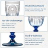 XUWAIDSGN Plastic Vintage Wine Glasses 13.5oz Reusable Embossed Goblet Glasses