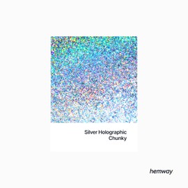 Hemway Biodegradable Glitter Eco Friendly - 100g/3.5oz Bio Cosmetic Safe Sparkle Vegan for Face Eyeshadow Body Hair Festival Makeup Craft - Chunky (1/40" 0.025" 0.6mm) - Silver Holographic
