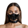 GREEFEI Black Latex Half Face Mask Handmade,Rubber Half Face Mask