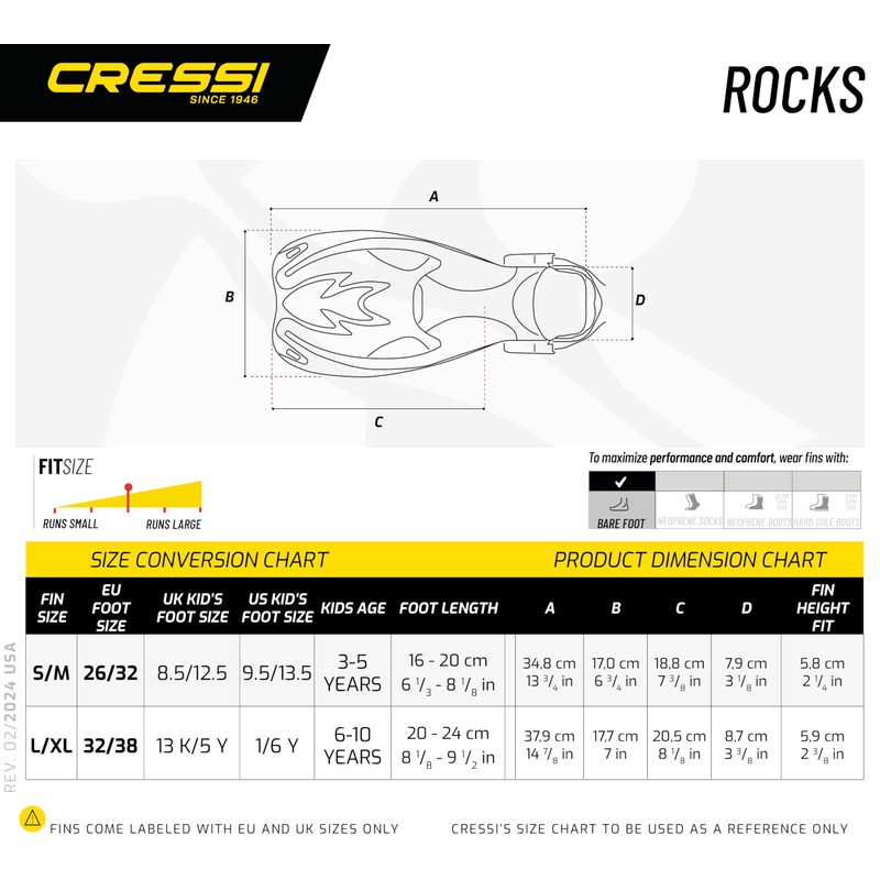 Cressi Rocks (White/Orange) [S/M]