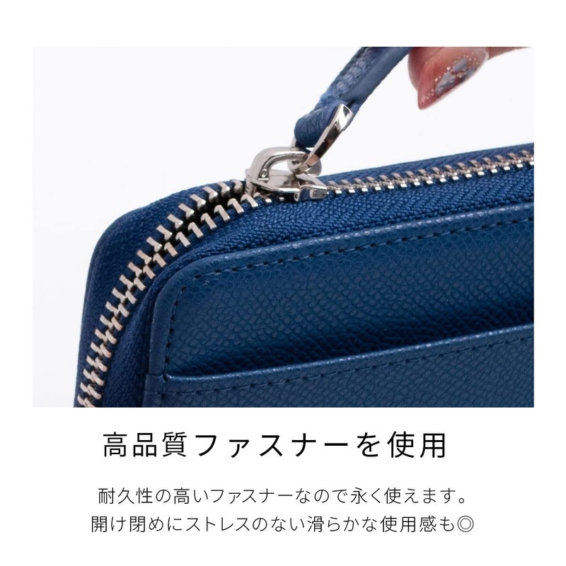 HIGH FIVE Card Case, Large Capacity, Round Zipper, Card Slots,