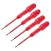 sourcing map 4pcs 1000v Insulated Electrician Screwdriver 3x75mm CR-V Magnetic